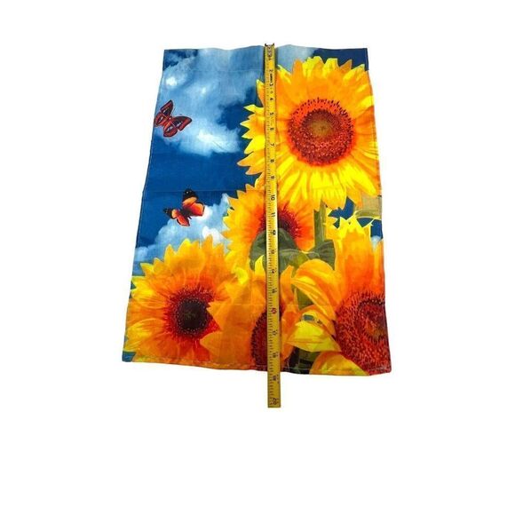 Spring Sunflower Small Garden Flag Monarch Butterflies Welcome Summer 13”X 18.5” - Picture 5 of 5